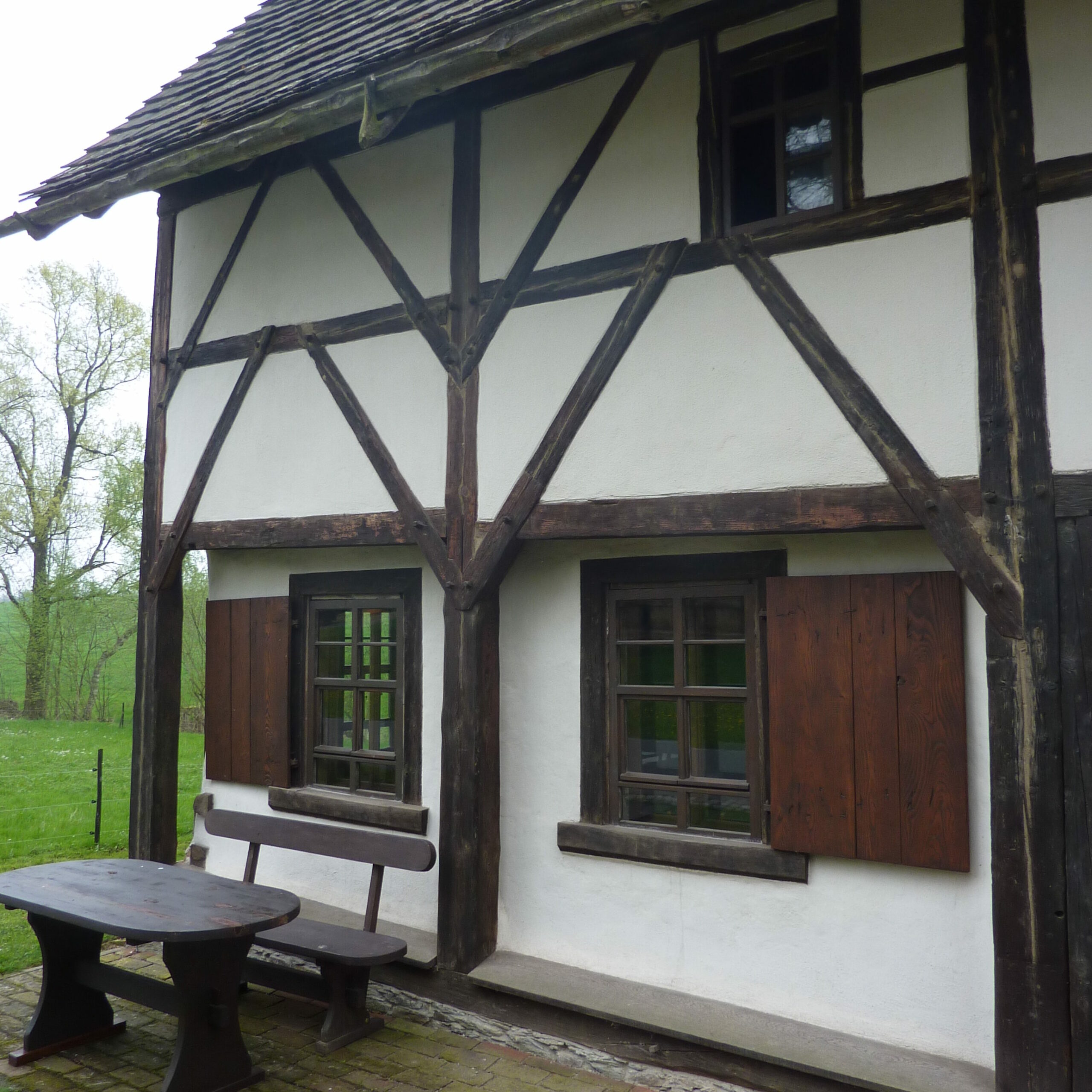 Parallelstrebengefüge in Franken bei Waldenburg in Westsachsen